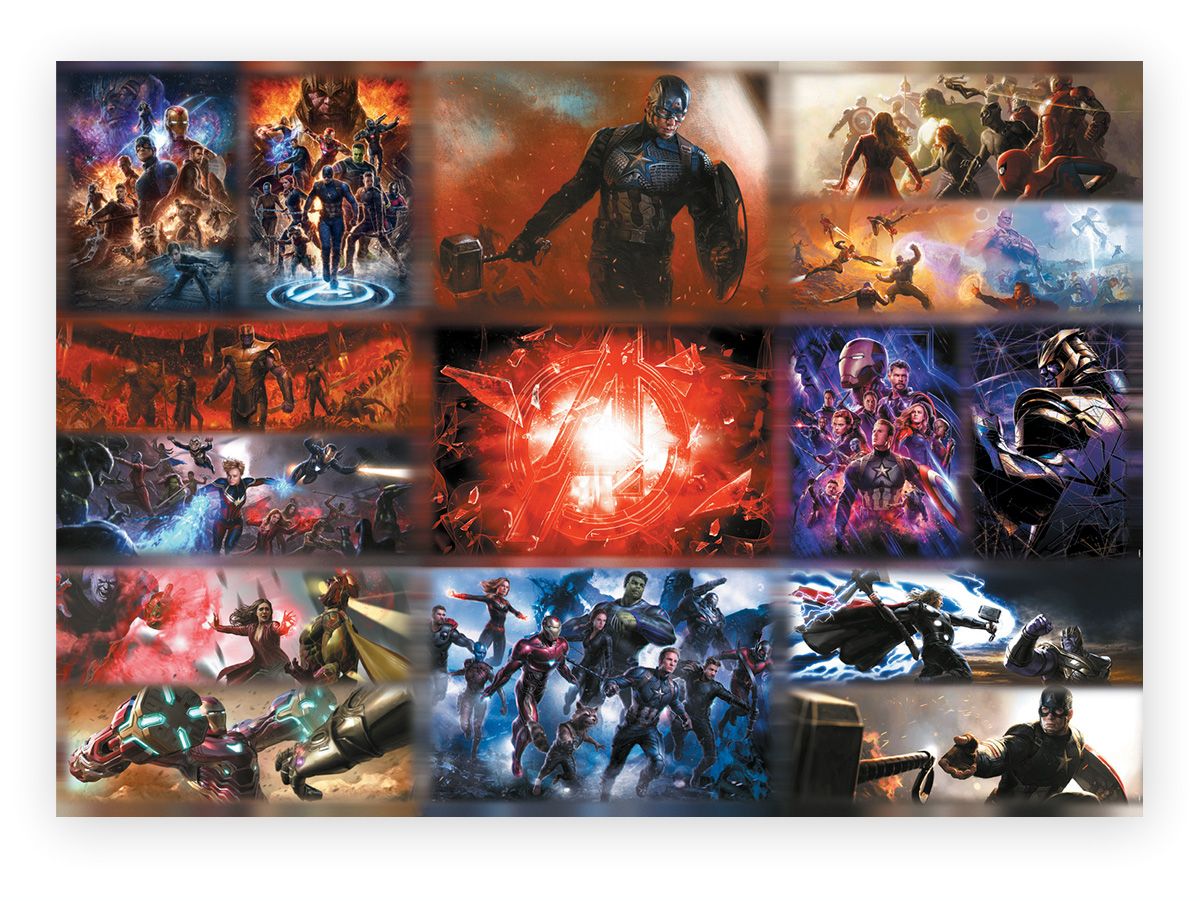 Puzzle Trefl 13500 Pièces - The Ultimate Marvel Collection - 9 Puzzles De 1500 Pièces - Technologie Unlimited Fit - Format Grand - Poster Inclus