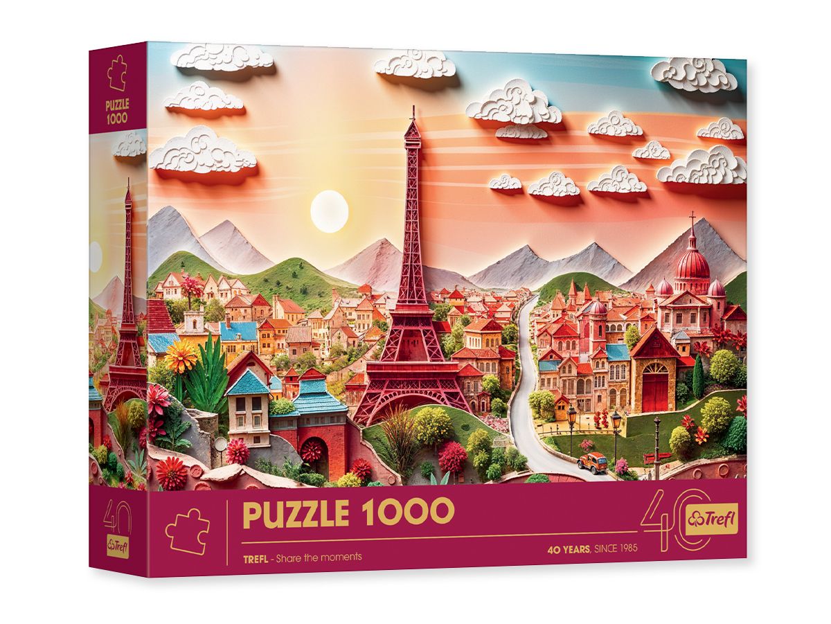 PUZZLE 1000 Premium Plus - Paper Paris (Trefl) - ABIGAMES