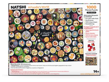 PUZZLE 1000  PIECES NATSHI - A FOODIE'S WORLD