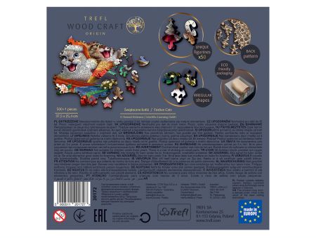 PUZZLE 500 PIECES EN BOIS -  FESTIVE CATS