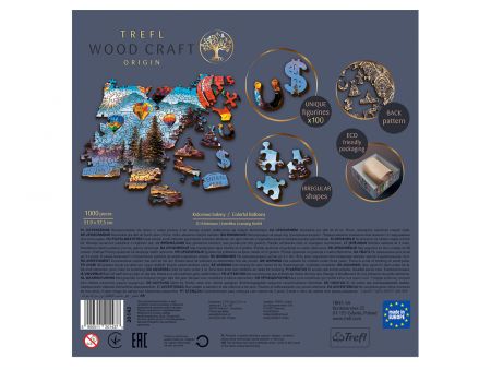 PUZZLE 1000 PIECES EN BOIS - COLORFUL BALLOONS