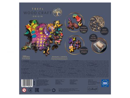 PUZZLE 1000 PIECES EN BOIS - COLORFUL CAT