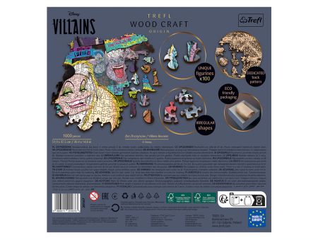PUZZLE 1000 PIECES EN BOIS - DISNEY VILAINS