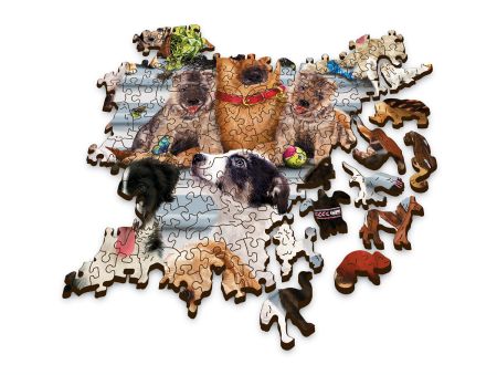 PUZZLE 1000 PIECES EN BOIS - DOGGY FRIENDSHIP