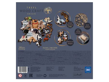 PUZZLE 1000 PIECES EN BOIS - DOGGY FRIENDSHIP