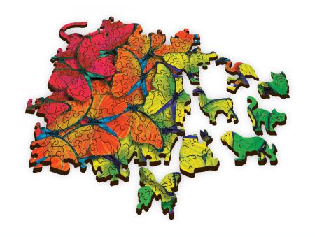 PUZZLE 500 PIECES EN BOIS -  RAINBOW BUTTERFLIES