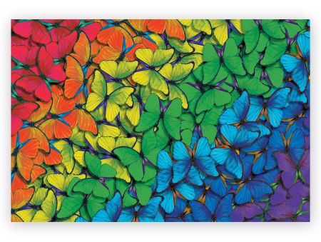 PUZZLE 500 PIECES EN BOIS -  RAINBOW BUTTERFLIES