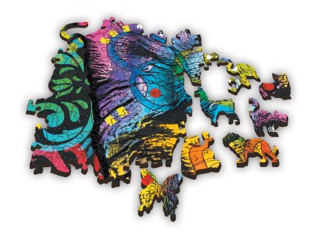 PUZZLE 500 PIECES EN BOIS - COLORFUL PUPPY