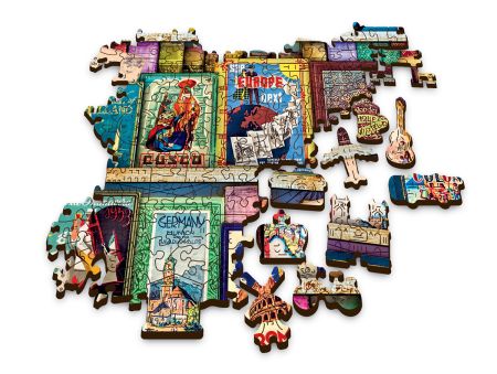 PUZZLE 1000 PIECES EN BOIS - WORLD TRAVEL