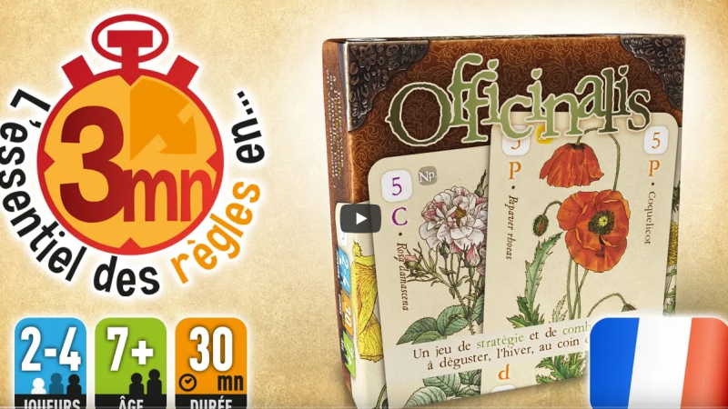 Les règles d’OFFICINALIS en 3mn